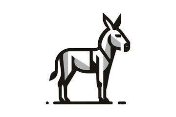 Donkey silhouette illustration for design use