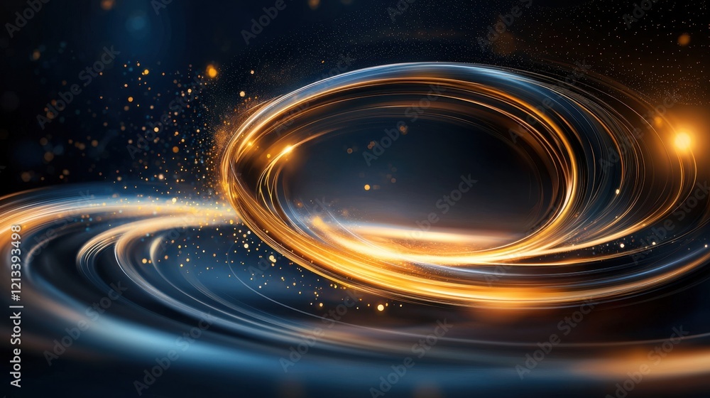 Poster mesmerizing cosmic vortex of light and energy in dynamic motion