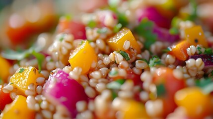 Colorful Wheat Berry Salad with Vegetables