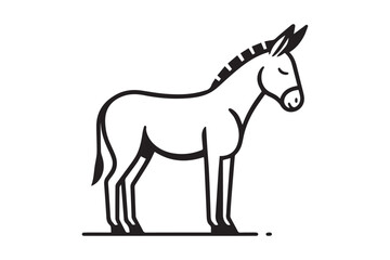 Donkey silhouette illustration for design use