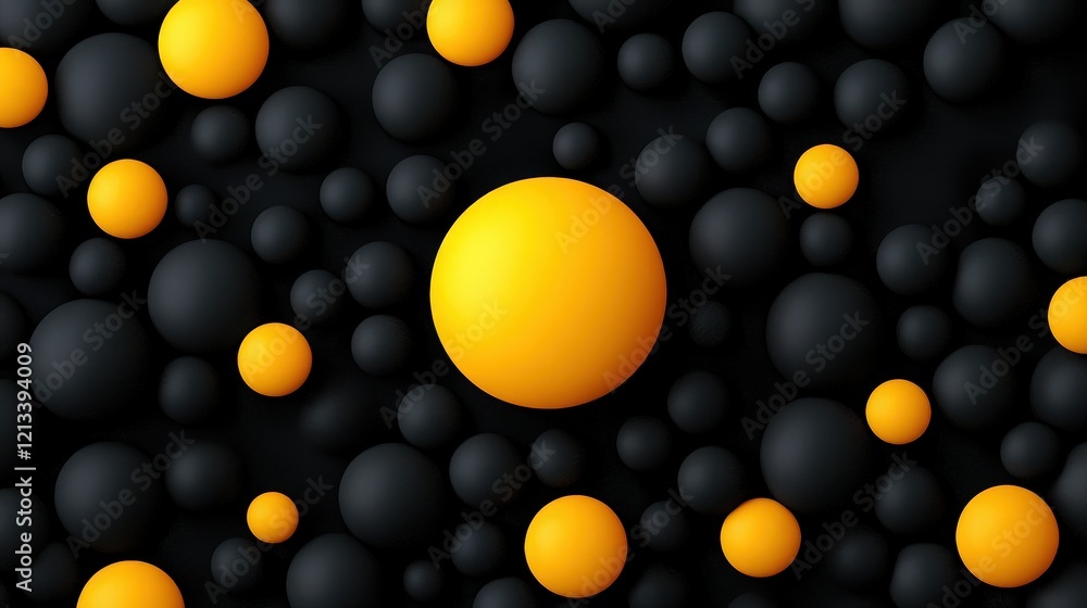 Poster abstract sphere pattern: a striking abstract pattern emerges from a field of contrasting spheres. th