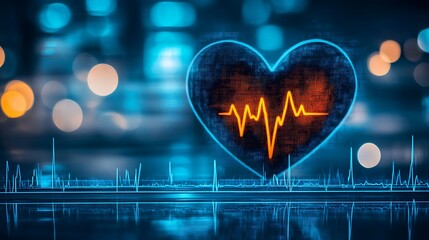 Digital Heartbeat Displaying Vital Signs Data