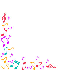 Colorful music borders