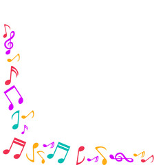 Colorful music borders