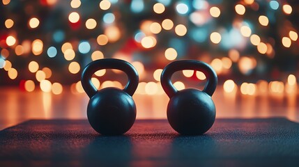 Festive Fitness Kettlebells Ready For Holiday Workout