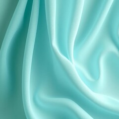 Obraz premium minimalist composition of flowing tosca fabric