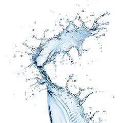 Obraz premium Fresh water splashes isolated on white background, version 3