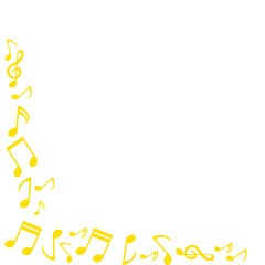 Golden music borders