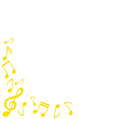 Golden music borders