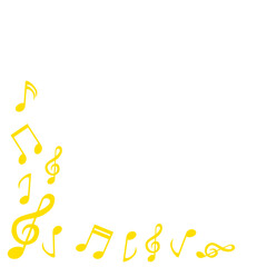 Golden music borders