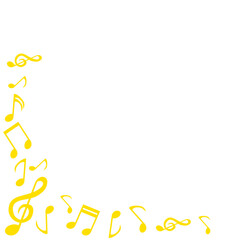 Golden music borders