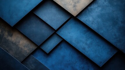 Minimalist blue background with bold geometric shapes and lines. Banner template with white space in the center for text. Ideal for modern designs, posters, and digital backgrounds.