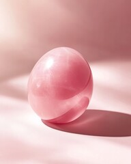 Smooth rose quartz exuding gentle love soft pink tones