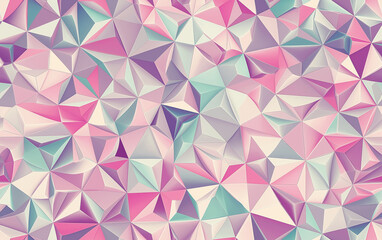 Obraz premium Colorful pastel geometric seamless pattern with 3D triangular shapes and soft tones for modern and stylish designs