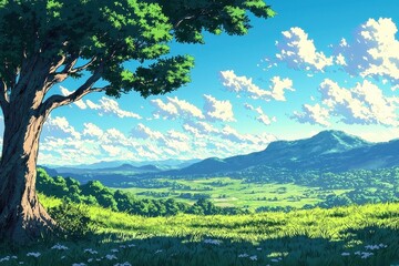 Obraz premium A delightful portrayal of nature that evokes a wonderful summer feeling.