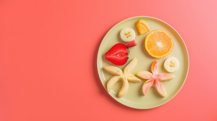 plate with children food