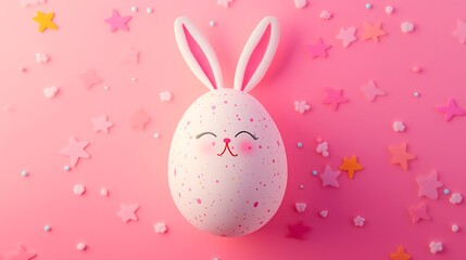 easter bunny with easter eggs