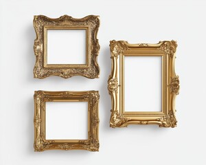 Frame mockup photo, ornate vintage frame, natural light