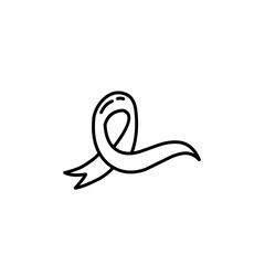 Obraz premium line cancer ribbon icon