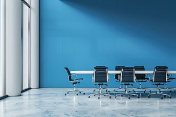 Vibrant Picture of 3D Logo Mockup in the Office Meeting Room