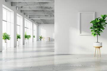 Ultra Hd Visual of 3D Logo Mockup Office Wall Branding Display Background