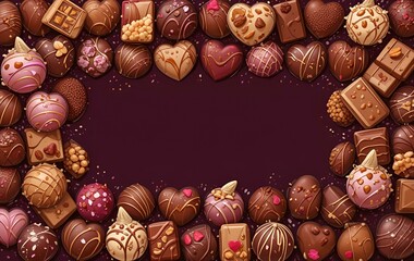 Valentine's Day Background Image, Chocolate, Anniversary, Banner Texture