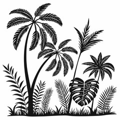 palm tree silhouettes