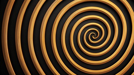 Obraz premium Mesmerizing Golden Spiral on Dark Textured Background: Abstract Art Design