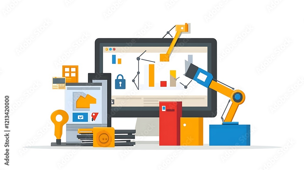 Poster automated system managing real estate data and analytics