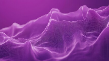 Fototapeta premium Abstract Purple Digital Waveform Landscape