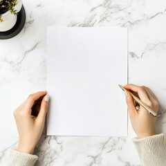 Blank mockup, pretty, minimalist, top view