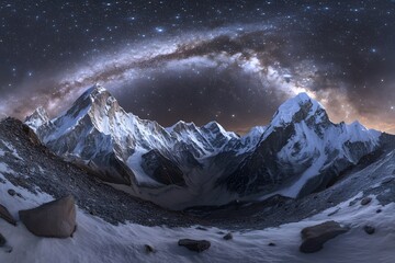 Towering Mountains Photorealistic Landscapes