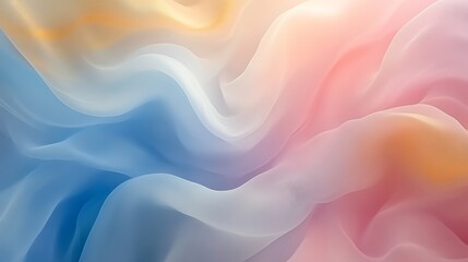 Obraz premium Abstract Pastel Waves of Flowing Fabric