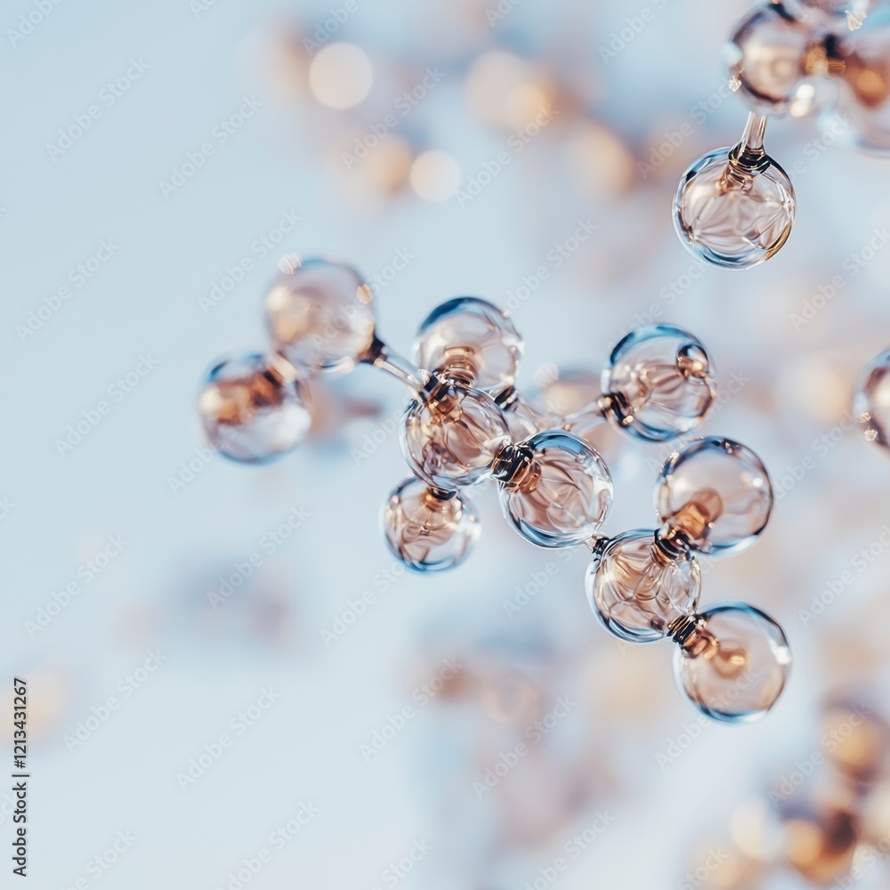 Poster abstract molecular structure science technology and healthcare background