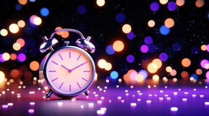 Festive Alarm Clock at Midnight