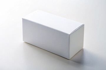 white medicine box mockup isolated on white background. Blank Realistic cardboard box mockup. Can be use for food, cosmetic, pharmacy and etc.