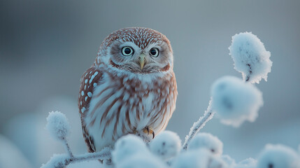 snowy owl in winter