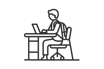 Person working on laptop at desk