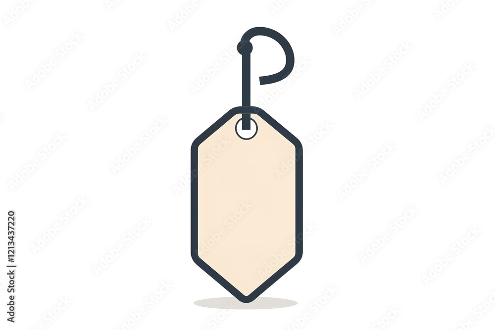 Poster blank tag with string, ready for text or design.