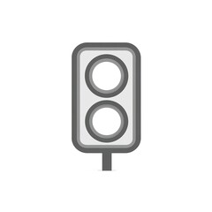 Simple illustration of a two-light traffic signal.