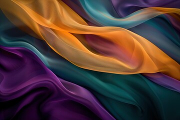 Fototapeta premium Abstract Draped Fabric in Rich Colors