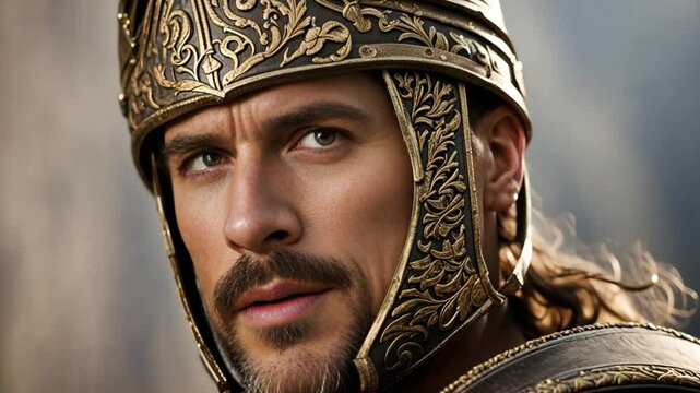 With eyes that hold the weight of battles past and armor etched in honor, he stands as both warrior and legend&mdash;ready to face whatever history demands.