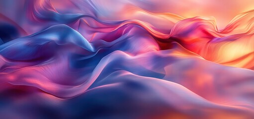 Obraz premium A vibrant abstract background with fluid, swirling patterns in neon purple, blue, and pink, blending seamlessly into each other, creating a sense of energy and movement.