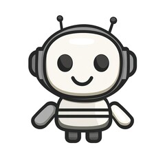 Obraz premium Friendly robot cartoon character design