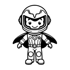 cute astronaut cartoon character