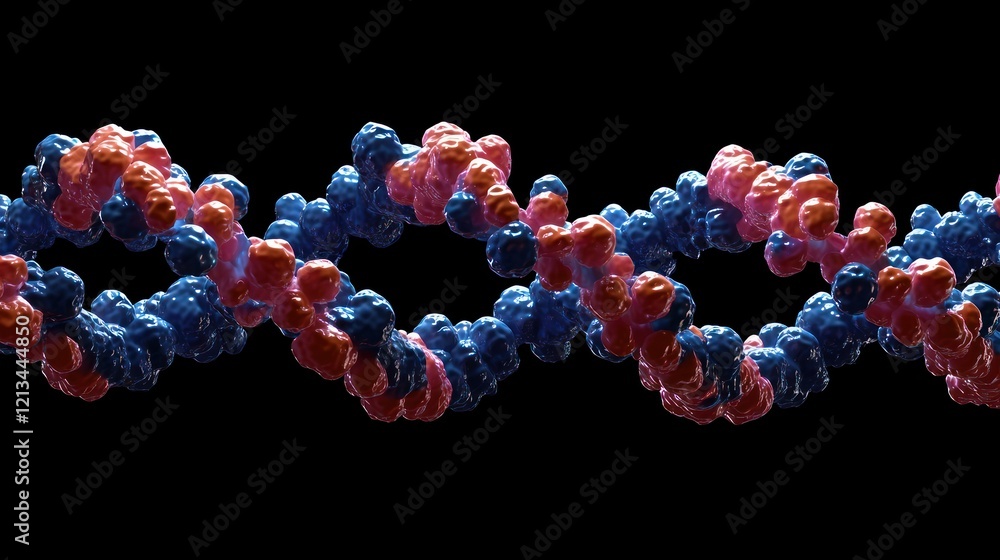 Aufkleber 3d rendering of a dna double helix molecule.