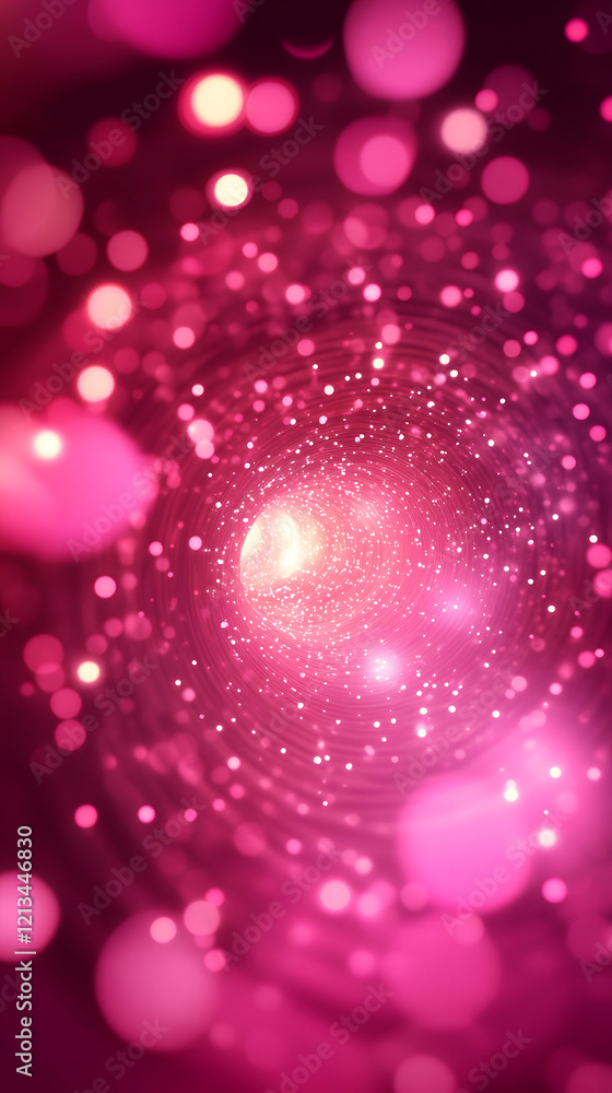 Poster pink bokeh vortex abstract image