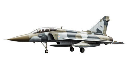 Military Fighter Jet on a transparent background