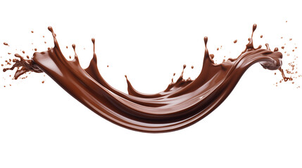 Splash of Delicious Chocolate on a transparent background