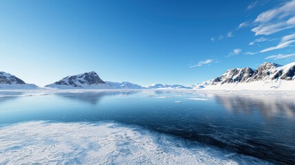 Arctic Glacial Lake Panorama